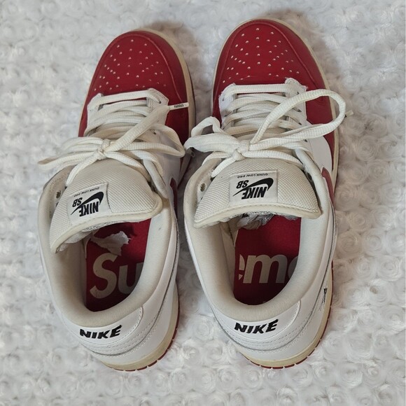 Nike SB Dunk Low Pro x Supreme Varsity Red/White Men\'s Skate Shoes CK3480-600 main image 5